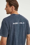 K+LUSHA t-shirt bawełniany męski kolor granatowy gładki KLFORCO TJ010PX