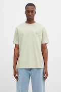 Maison Kitsuné t-shirt in cotone Bold Fox Head Patch Comfort Tee Shirt uomo colore verde con applicazione MM00127KJ0118