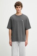 Maison Kitsuné t-shirt bawełniany Bold Fox Head Patch Oversize Tee Shirt męski kolor szary gładki LM00107KJ0119