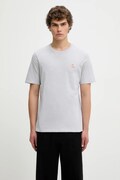 Maison Kitsuné t-shirt bawełniany Chillax Fox Patch Regular Tee Shirt męski kolor szary gładki LM00110KJ0008