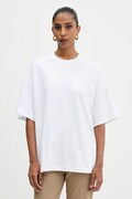 La Mania t-shirt bawełniany NAN damski kolor biały NAN
