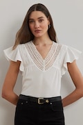 Halenka Lauren Ralph Lauren dámská, bílá barva, hladká, 200963917