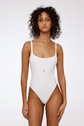 Κορμάκι GOD SAVE QUEENS SQUARE-NECK BODYSUIT χρώμα: άσπρο, GSQ-139-372
