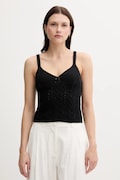 United Colors of Benetton top bawełniany kolor czarny 101TDH01B
