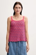Бавовняний топ United Colors of Benetton колір рожевий 1498EH01D