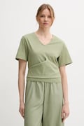 Bavlněné tričko United Colors of Benetton dámské, zelená barva, 3J5CD401R