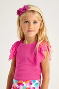 Dětská halenka Mayoral růžová barva, hladká, 3024