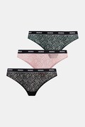 HUGO stringi 3-pack kolor czarny z koronki 50535265