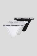 Karl Lagerfeld brazyliany 3-pack LOGO BRAZILIAN kolor szary z bawełny A1W47150