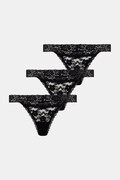 Guess stringi 3-pack kolor czarny z koronki O5RG18 KC5L0