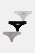 Diesel stringi PUNCHY-D-CORE-3PACK UNDERPANTS 3-pack kolor szary z bawełny A17515.0WHAV