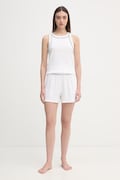 Lacoste piżama dwuczęściowa damska bawełniana z elastanem biała 4F8400