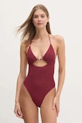 Jednodílné plavky Bond Eye červená barva, měkký košík, BOUND673