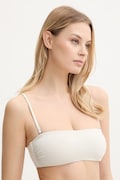 Plavková podprsenka Calvin Klein šedá farba, jemne vystužený košík, KW0KW02845