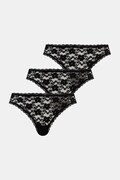 Guess brazyliany 3-pack kolor czarny z koronki O5RG16 KC5L0