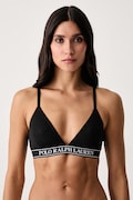 Polo Ralph Lauren biustonosz trójkątny z bawełną czarny 4P0480
