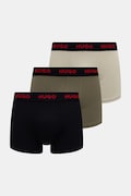 HUGO boxerky pánske bavlnené s elastanom TRUNK TRIPLET PACK 3-pak zelené 50532611