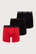 HUGO bokserki męskie bawełniane z elastanem BOXERBR TRIPLET DESIGN 3-pack czerwone 50532559