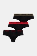 HUGO slipy męskie bawełniane z elastanem HIPBRIEF TRIPLETPACK 3-pack szare 50532570
