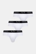 Armani Exchange slipy pánske bavlnené s elastanom 3-pak biele XM000870 AF13682