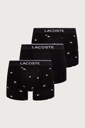 Lacoste bokserki dopasowane męskie bawełniane z elastanem 3-pack czarne 5H1299