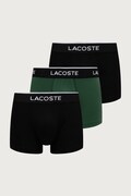 Lacoste bokserki dopasowane męskie bawełniane z elastanem 3-pack czarne 5H1300