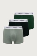 Lacoste bokserki dopasowane męskie bawełniane z elastanem 3-pack zielone 5H5150