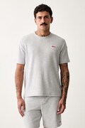 HUGO футболка lounge чоловіча з бавовною Austin T-Shirt сіра 50532011