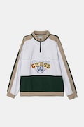 Guess bluza bawełniana dziecięca kolor beżowy wzorzysta L5RQ00 KA6R4