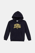 Puma hanorac de bumbac pentru copii CLASS Hoodie TR culoarea albastru marin, cu glugă, cu imprimeu, 685798
