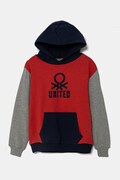 Дитяча бавовняна кофта United Colors of Benetton з капюшоном з принтом 3UNIC204R