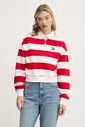 Памучен суичър Tommy Jeans в бежово с десен DW0DW19409