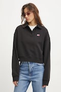 Bombažen pulover Tommy Jeans ženski, črna barva, DW0DW19409