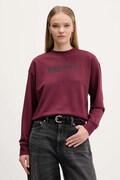 Karl Lagerfeld Jeans bluza damska kolor bordowy z nadrukiem A1W20005