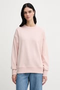 Bavlněná mikina BOSS Orange dámská, růžová barva, hladká, 50534821