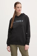 adidas TERREX bluză trening Multi culoarea negru, cu glugă, cu imprimeu, IZ3301