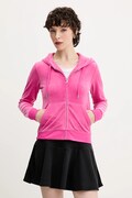 Mikina Juicy Couture dámská, modrá barva, s kapucí, hladká, JCAP176