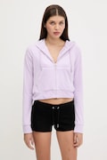 Μπλούζα Juicy Couture χρώμα: τιρκουάζ, με κουκούλα, JCWA122001