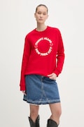 Кофта Tommy Jeans жіноча колір червоний з принтом DW0DW21770
