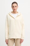United Colors of Benetton bluza bawełniana damska kolor beżowy z kapturem gładka 3UNID500R