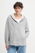 Памучен суичър United Colors of Benetton в розово с качулка с изчистен дизайн 3UNID500R
