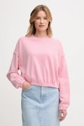 Βαμβακερή μπλούζα United Colors of Benetton γυναικεία, χρώμα: ροζ, 39BLD109O