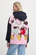 Desigual bluza BETTER damska kolor granatowy z kapturem z nadrukiem 25SWSK28