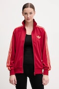 Mikina adidas Originals Firebird dámska, červená farba, s nášivkou, JP2295