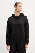 Βαμβακερή μπλούζα Puma γυναικεία, χρώμα: μαύρο, με κουκούλα, 685018