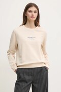 Бавовняна кофта Calvin Klein Jeans жіноча колір бежевий з принтом J20J225360