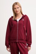 Mikina Calvin Klein Jeans fialová farba, s kapucňou, s potlačou, LV047B270G