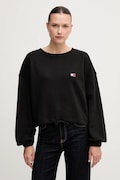 Бавовняна кофта Tommy Jeans колір чорний однотонна DW0DW21344