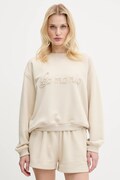 La Mania bluza oversize damska z bawełną beżowa BRODIE