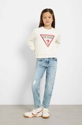 Guess bluza bawełniana dziecięca kolor beżowy z aplikacją J4YQ22 KA6R4